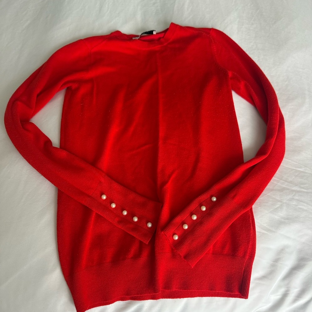 Zara Women's Red Long Sleeve Top - Picture 7 of 7